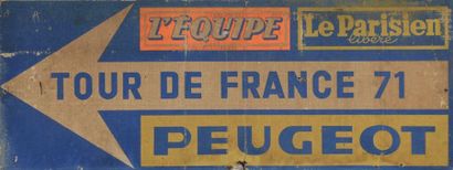 null Plaques de signalisations pour les Tours de France 1971 et 1972. Sur carton....