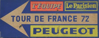 null Sign plates for the Tours de France 1971 and 1972. On cardboard. Average condition....
