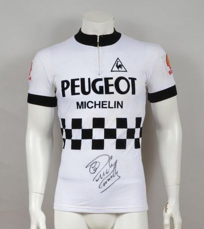 null Gilbert Duclos-Lassale. Jersey worn during the 1985 season with the Peugeot-Shell...