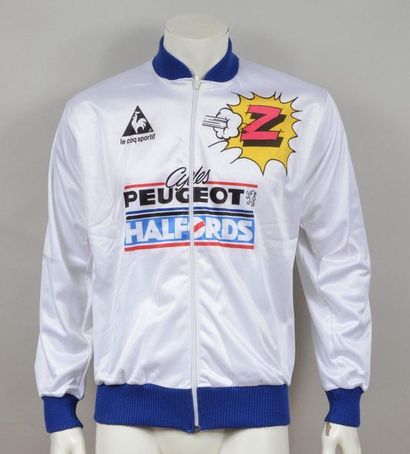 null Veste portée par les coureurs de l'équipe Peugeot Z. Sponsor Halfords en 1987...