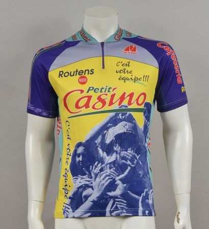null Christophe Mengin. Jersey worn during the 1996 season with the "Petit Casino"...