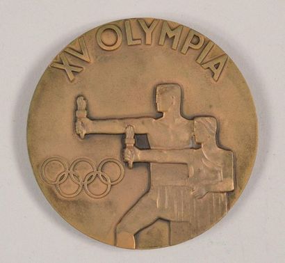 null HELSINKI 1952. Official medal of participant. In bronze by K. Räsänen. Diameter...