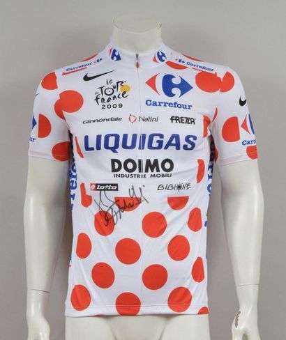 null Franco Pellizotti. Pois jersey for best climber on the 2009 Tour de France where...