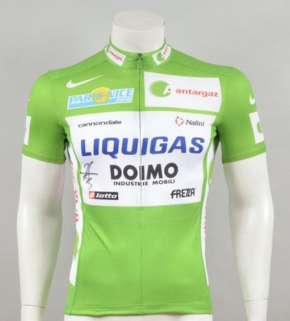 null Peter Sagan. Green jersey worn at the Paris-Nice 2010. Recordman with 7 Green...