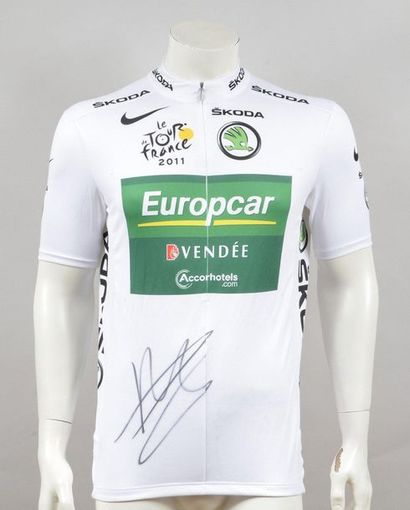 null Pierre Rollang. White jersey of best young rider of the Tour de France 2011....