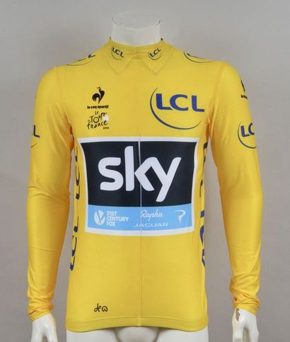 null Christopher Froome. Yellow Podium Jersey for the Tour de France 2015. His third...