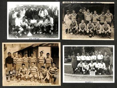 null Album d'environ 70 photos et cartes photos sur la Coupe de France entre 1930...