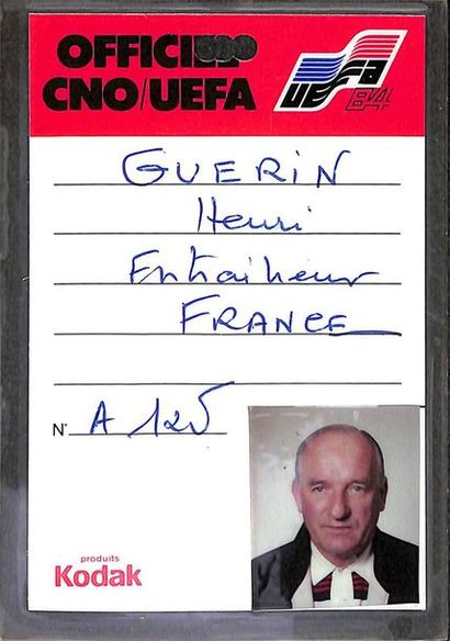 null Accréditation d'Henri Guérin pour sa participation au Championnat d'Europe 1984...