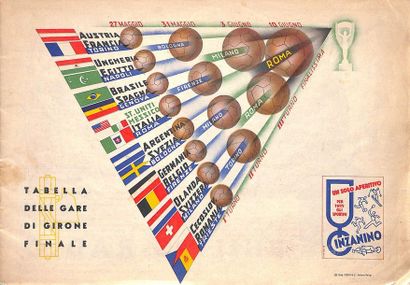 null Programme général officiel de la Coupe du Monde 1934 en Italie avec le détail...