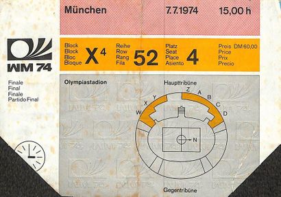 null Ensemble de 3 billets de la Coupe du Monde 1974 en Allemagne. Matches Pays-Bas...