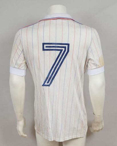null Philippe Mahut. N°7 jersey of the French team for the 1982 World Cup in Spain....