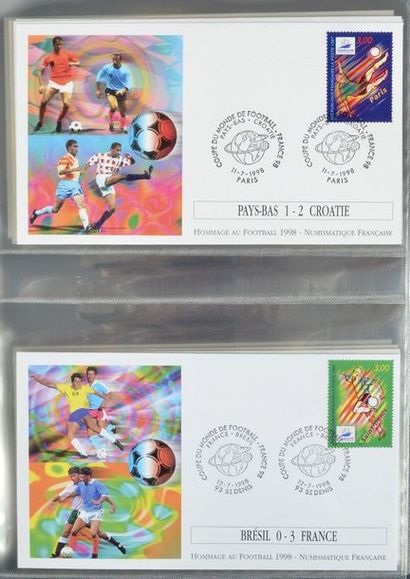 null Album containing the Collection of 75 stamped envelopes commemorating the 1998...