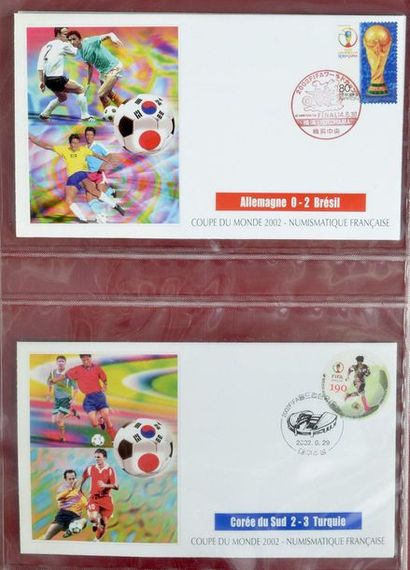 null Albums containing the Collection of 64 stamped envelopes commemorating the 2002...