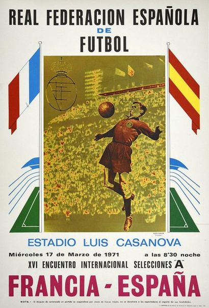 null Official poster of the international meeting between Spain and France on 17...