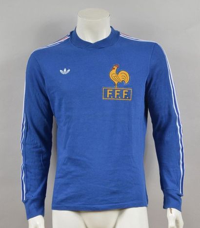 null N°7 jersey of the French U21 team worn during the 1976 international season....