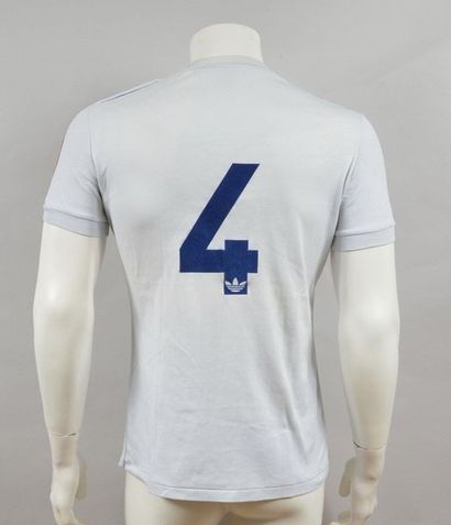null N°4 jersey of the French Juniors team worn during the 1979-1980 international...