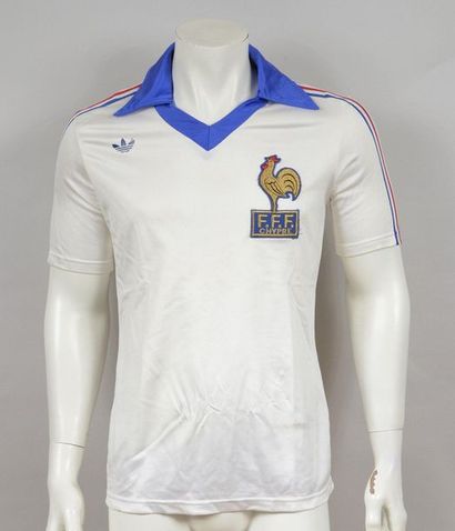 null French team jersey N°18 for the 1982 World Cup qualifying match against Cyprus...