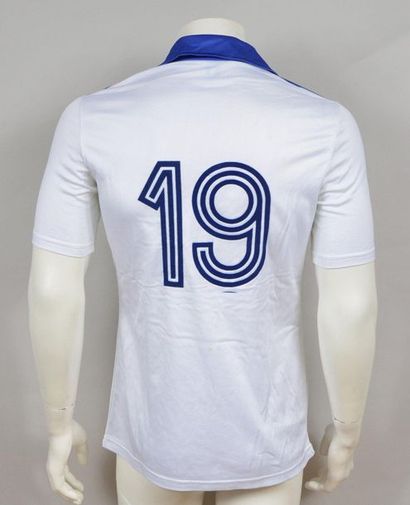 null French team jersey N°19 for the 1982 World Cup qualifying match against Cyprus...