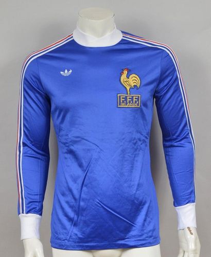 null French team jersey N°18 for the 1982 World Cup qualifying match against the...