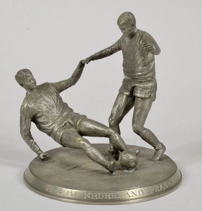 null Commemorative trophy for the 1982 World Cup qualifying match between Holland...