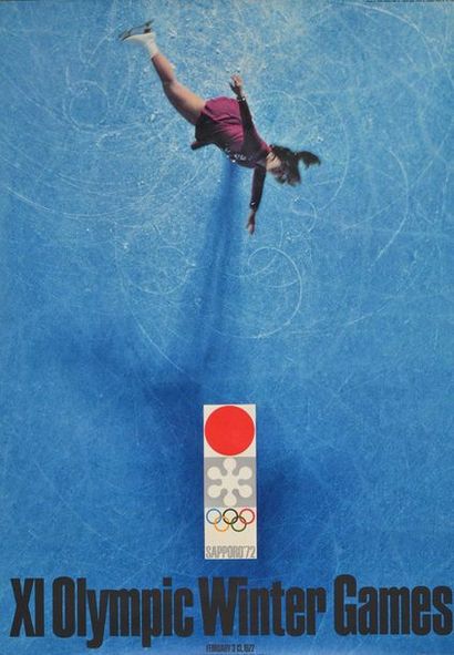 null SAPPORO 1972. Affiche officielle. "Le Patinage" des XIème Jeux Olympiques d'hiver....