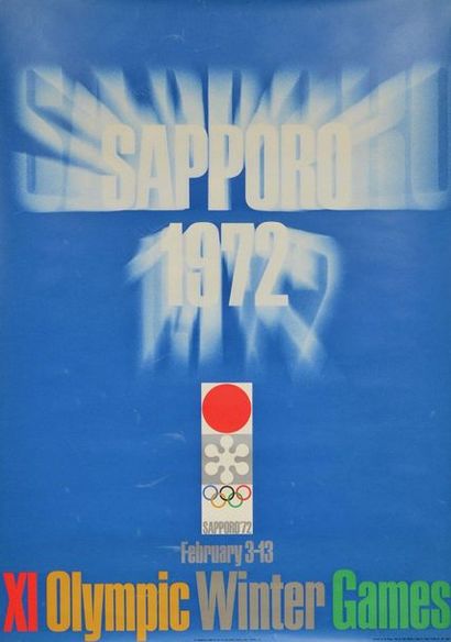 null SAPPORO 1972. Affiche officielle. "Le Patinage" des XIème Jeux Olympiques d'hiver....