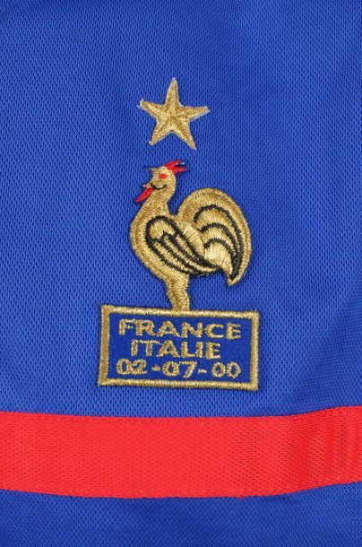 null Marcel Desailly. Maillot N°8 de l'Équipe de France porté lors de la 1ère Mi-Temps...