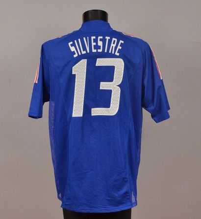 null Mikaël Silvestre. French team jersey N°13 worn during the match against Malta...