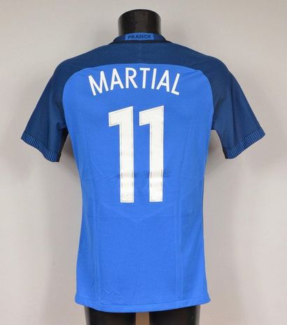 null Anthony Martial. N°11 jersey of the French team for the friendly against Cameroon...