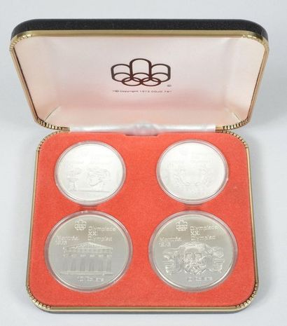 null MONTREAL 1976. Set of 4 Olympic silver coins 2x5 Dollars and 2x10 Dollars.

Gross...