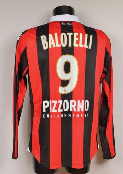 null Mario Balotelli. N°9 OGC Nice jersey worn during the 2016-2017 season of the...