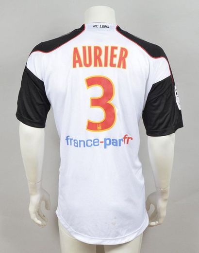 null Serge Aurier. N°3 jersey worn with R.C. Lens during the 2010-2011 Championship...