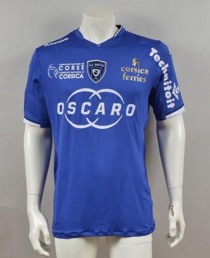 null Ryad Boudebouz. Bastia SC's N°10 jersey for the 2014-2015 Season of the French...