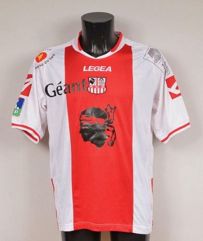 null Christophe Bastien. AC Ajaccio N°20 jersey worn during the 2005-2006 French...
