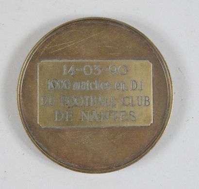 null FC Nantes. Commemorative medal for the 1000 matches in D1 of the Football club...