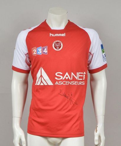 null Antoine Devaux. Stade de Reims N°6 jersey worn during the League Cup match against...