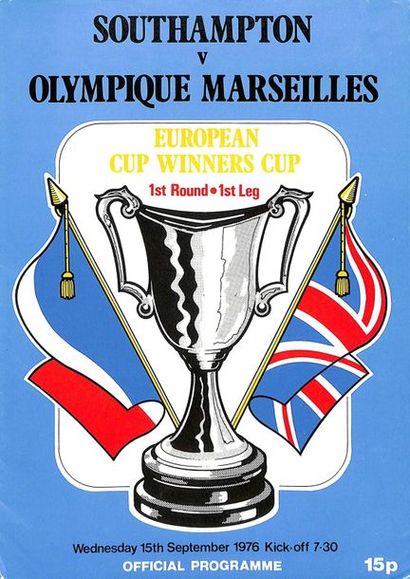 null Olympique de Marseille. Set of 2 European Cup Winners' Cup programmes between...