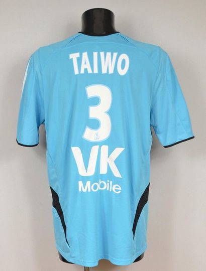 null Taye Taiwo. N°3 jersey of Olympique de Marseille for the 2005-2006 Championship...