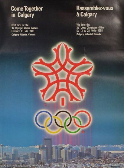 null CALGARY 1988. Affiche officielle des XVème Jeux Olympiques d'hiver.