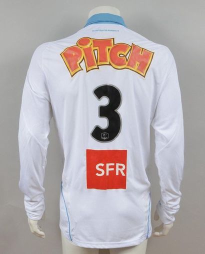 null Taye Taiwo. N°3 jersey of Olympique de Marseille for the 16th final of the French...