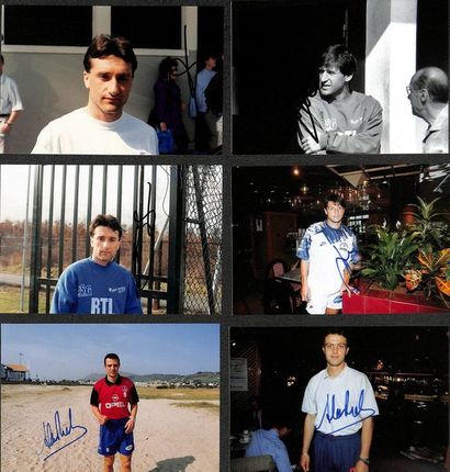 null Paris Saint-Germain. Ensemble de 20 photos originales d'anciens joueurs du PSG...