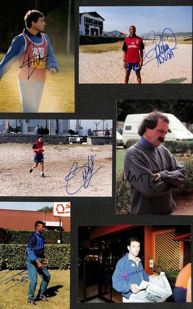 null Paris Saint-Germain. Set of 20 original photos of former PSG players from the...