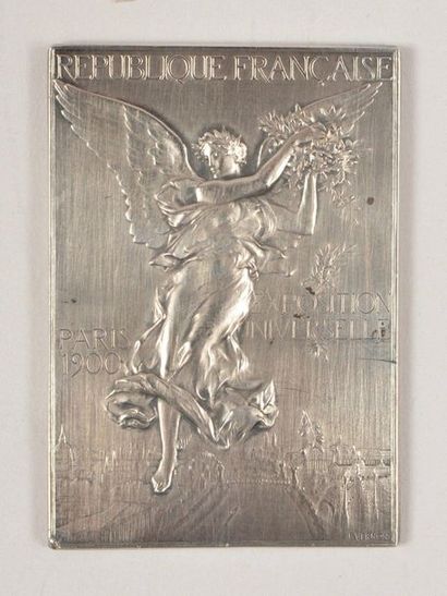 null PARIS 1900. Silver plate. "Gymnastics Championship". By F. Vernon. In silver....