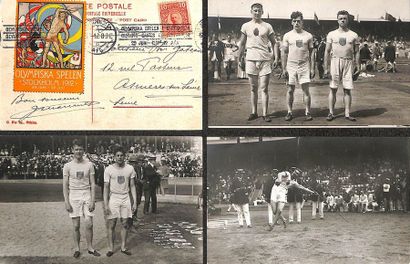 null STOCHOLM 1912. Set of 7 postcards including 5 from the Brefkort series for athletics...
