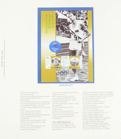 null SYDNEY 2000. Collections officielles du CIO. Ensemble de 5 albums comportant...