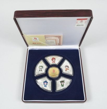 null PEKIN 2008. Set of 3 boxes of commemorative medals of the Summer Games. Including...