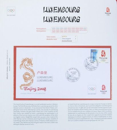 null PEKIN 2008. Official collection of the IOC. Set of 6 albums of 1st day envelope...