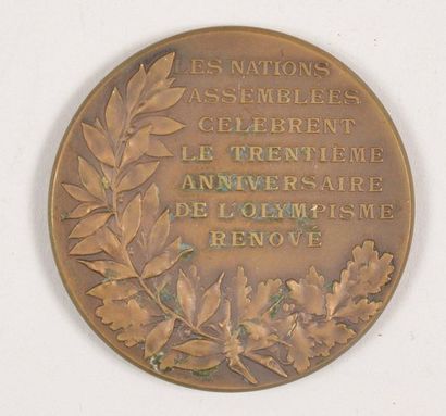 null PARIS 1924. Médaille du Comité International Olympique pour le trentième anniversaire...