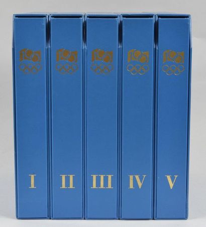 null Collection philatélique du centenaire du CIO (1894-1994) comportant 5 albums...