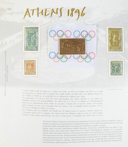 null Official collection of the IOC. Set of 4 albums including 1st day covers, stamps...